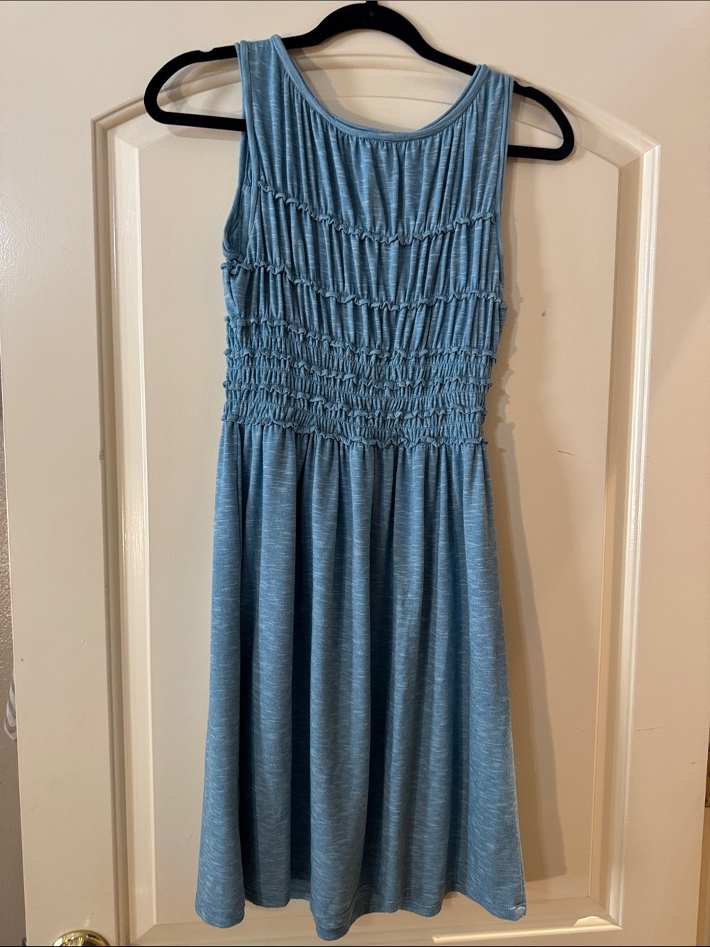 Max Studio Light Blue Ribbed Knit Sleeveless Dress M - Picture 6 of 7